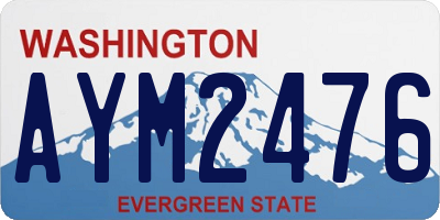WA license plate AYM2476