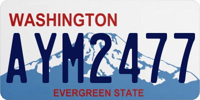 WA license plate AYM2477