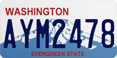 WA license plate AYM2478