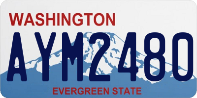 WA license plate AYM2480