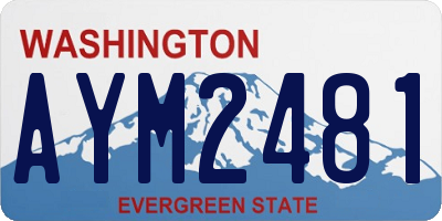 WA license plate AYM2481