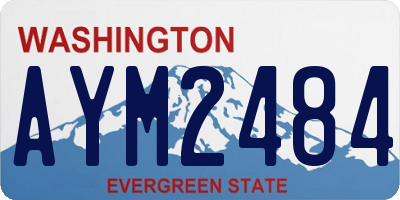WA license plate AYM2484
