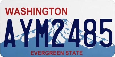 WA license plate AYM2485