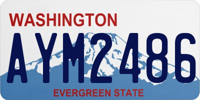 WA license plate AYM2486