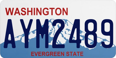 WA license plate AYM2489