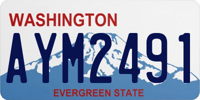 WA license plate AYM2491