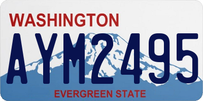 WA license plate AYM2495