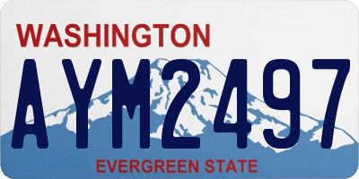 WA license plate AYM2497