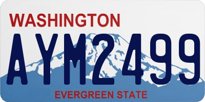 WA license plate AYM2499