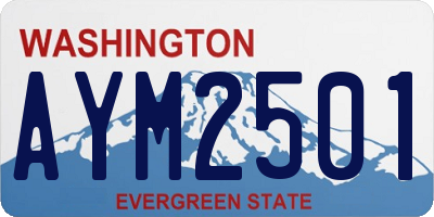 WA license plate AYM2501