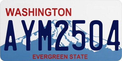 WA license plate AYM2504