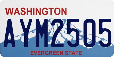 WA license plate AYM2505