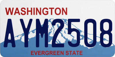 WA license plate AYM2508