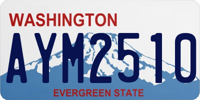 WA license plate AYM2510