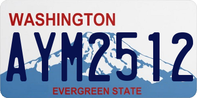 WA license plate AYM2512