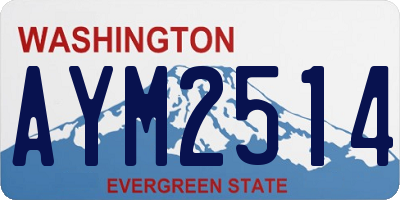 WA license plate AYM2514