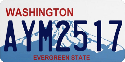 WA license plate AYM2517