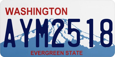 WA license plate AYM2518