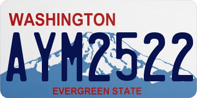 WA license plate AYM2522