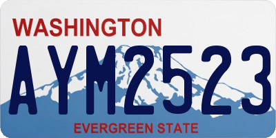 WA license plate AYM2523