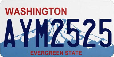 WA license plate AYM2525