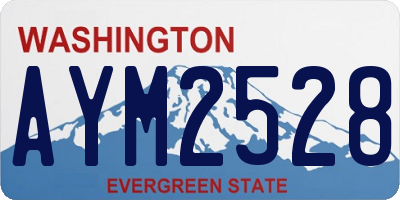 WA license plate AYM2528
