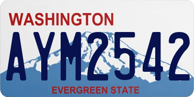 WA license plate AYM2542