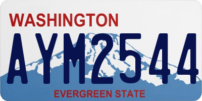 WA license plate AYM2544