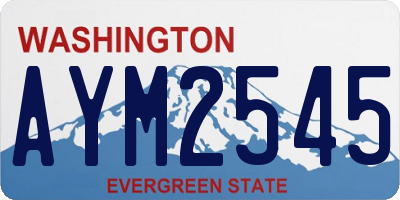 WA license plate AYM2545