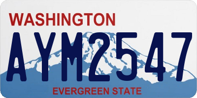 WA license plate AYM2547