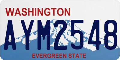 WA license plate AYM2548