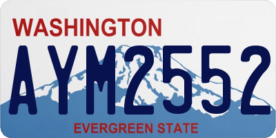 WA license plate AYM2552