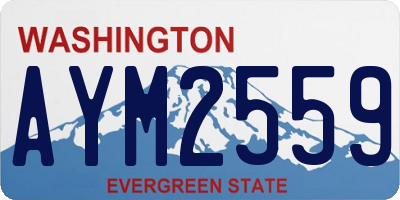 WA license plate AYM2559