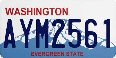 WA license plate AYM2561