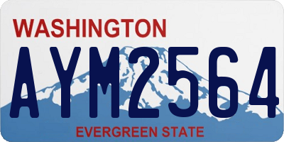 WA license plate AYM2564