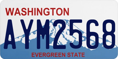 WA license plate AYM2568