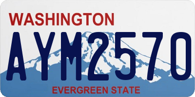 WA license plate AYM2570