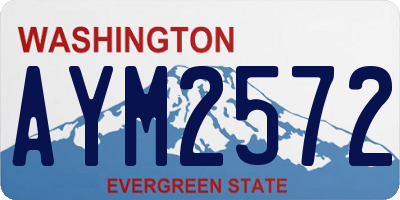 WA license plate AYM2572