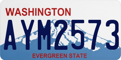 WA license plate AYM2573