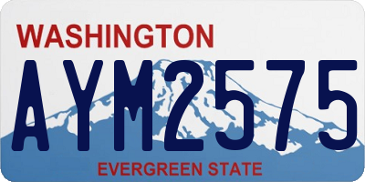 WA license plate AYM2575
