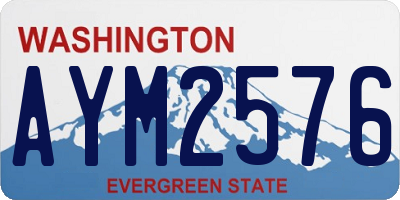 WA license plate AYM2576