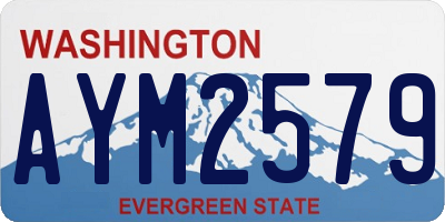 WA license plate AYM2579