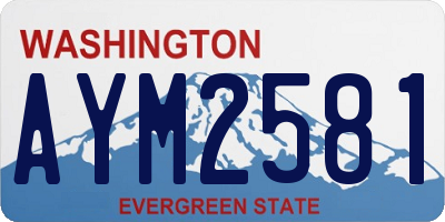 WA license plate AYM2581