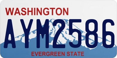 WA license plate AYM2586