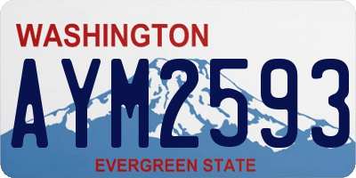 WA license plate AYM2593