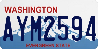 WA license plate AYM2594