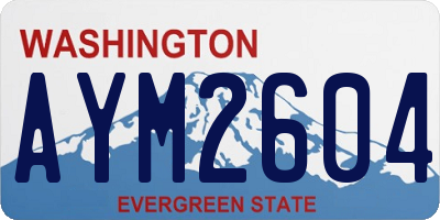 WA license plate AYM2604