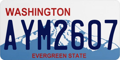 WA license plate AYM2607