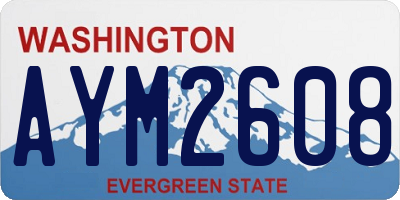 WA license plate AYM2608
