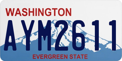 WA license plate AYM2611